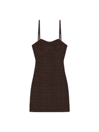 Robe à bretelles avec détail corset - Bronze