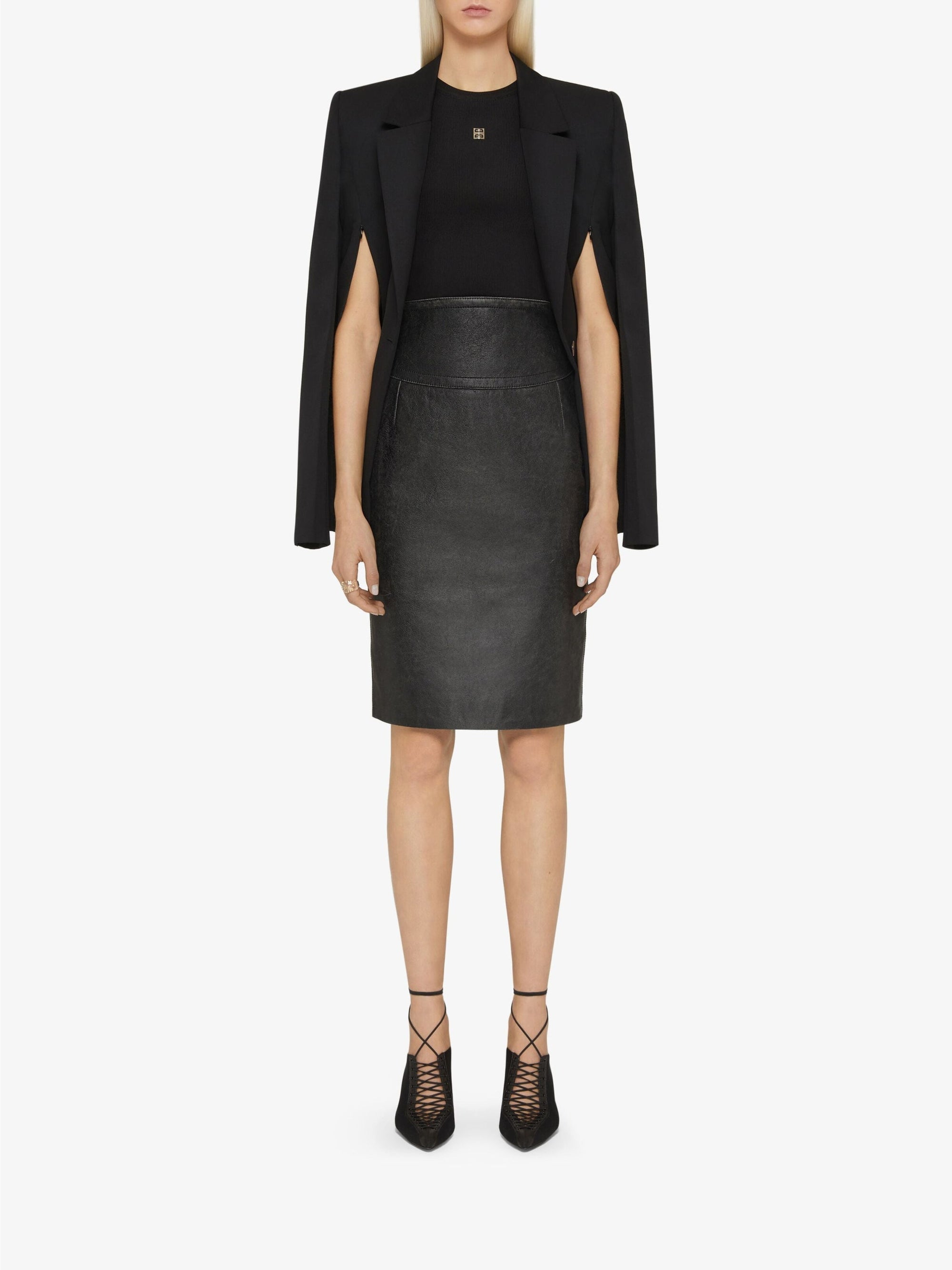 MIDI BIKER SKIRT