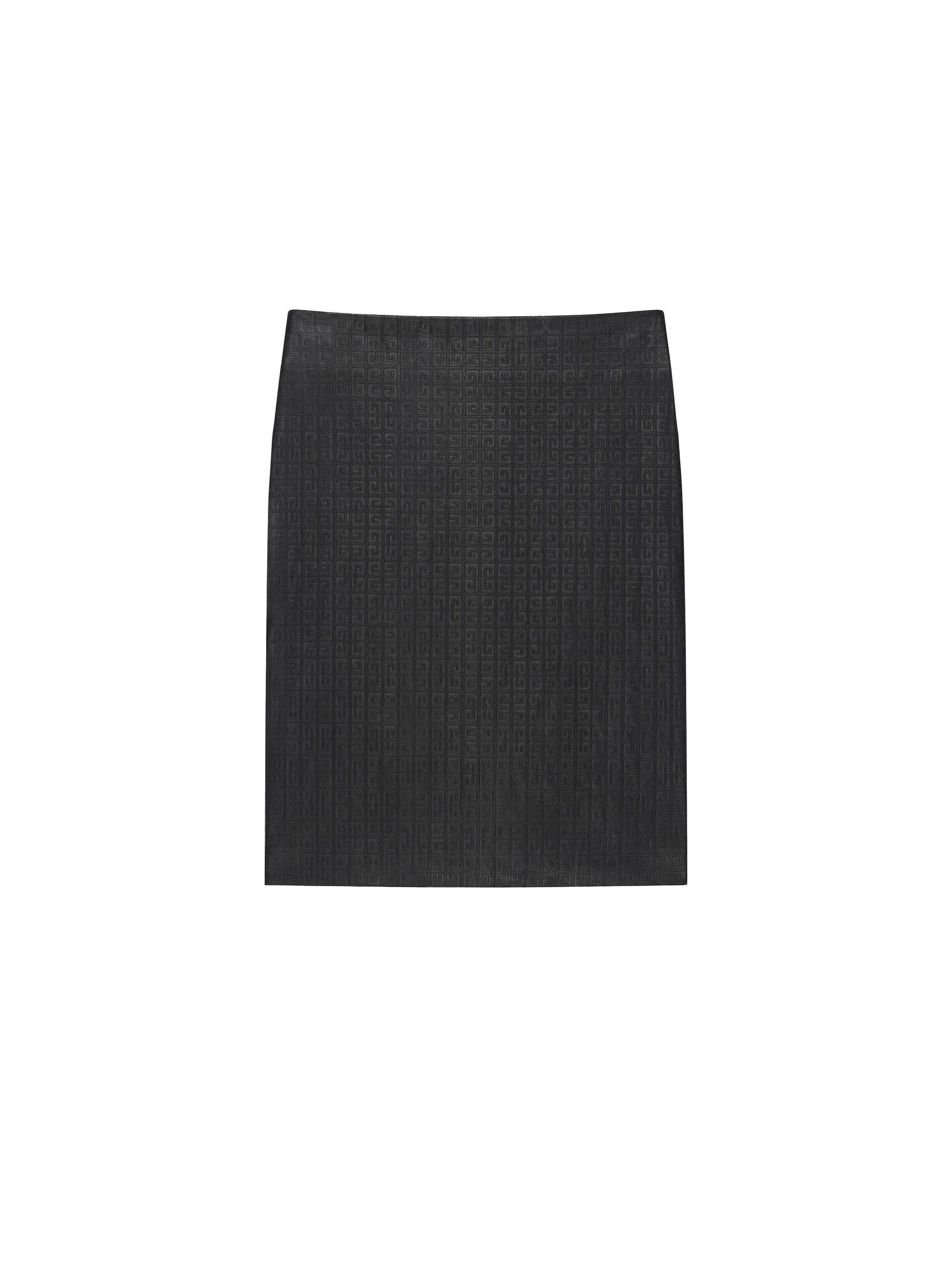 Jupe 4G en cuir - Black