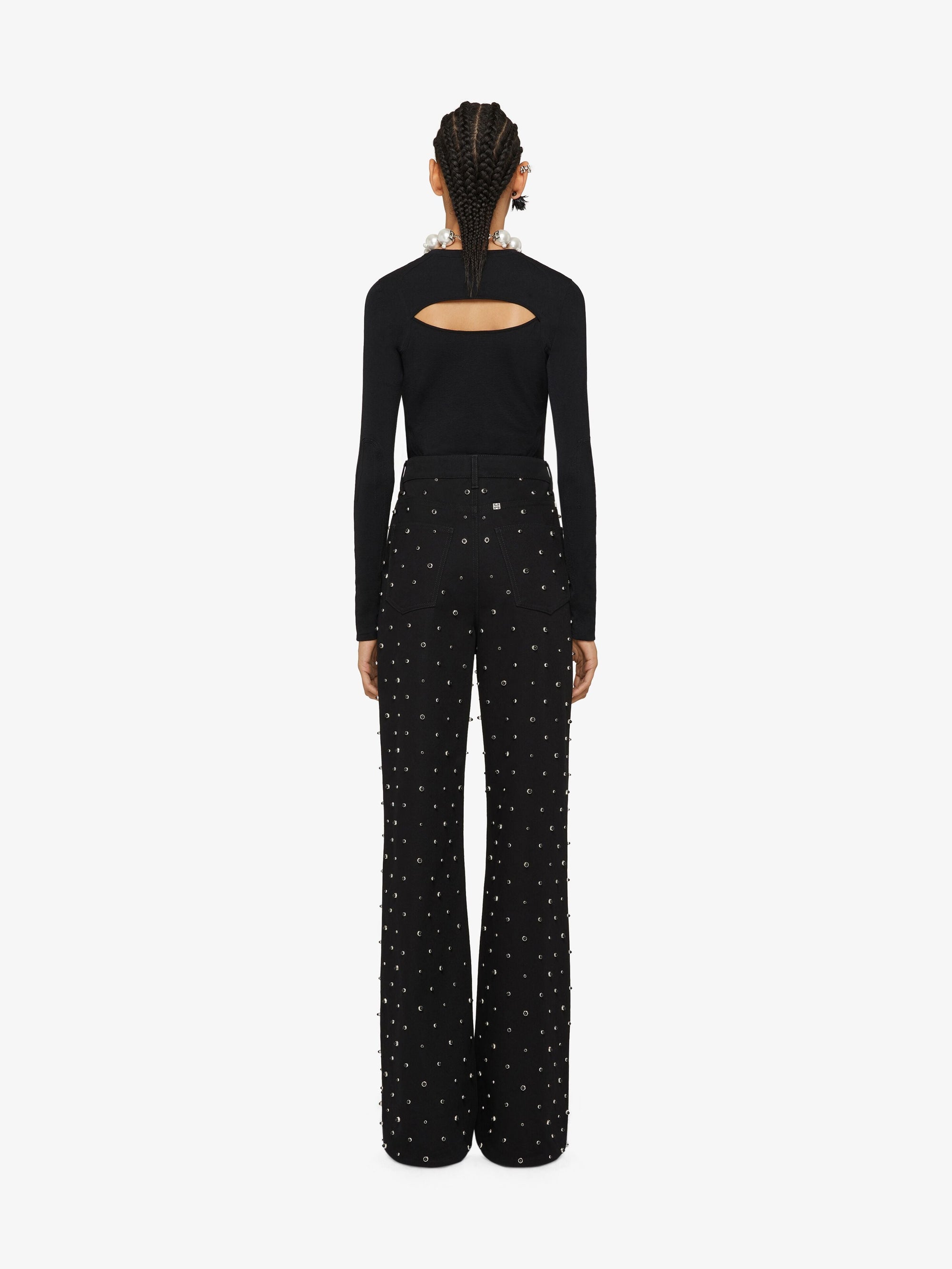 Jean oversize brodé - Black & Silvery