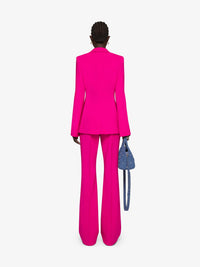 Pantalon de costume évasé en laine - Fuchsia
