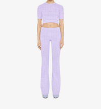 Pantalon évasé en jacquard 4G - Lavender
