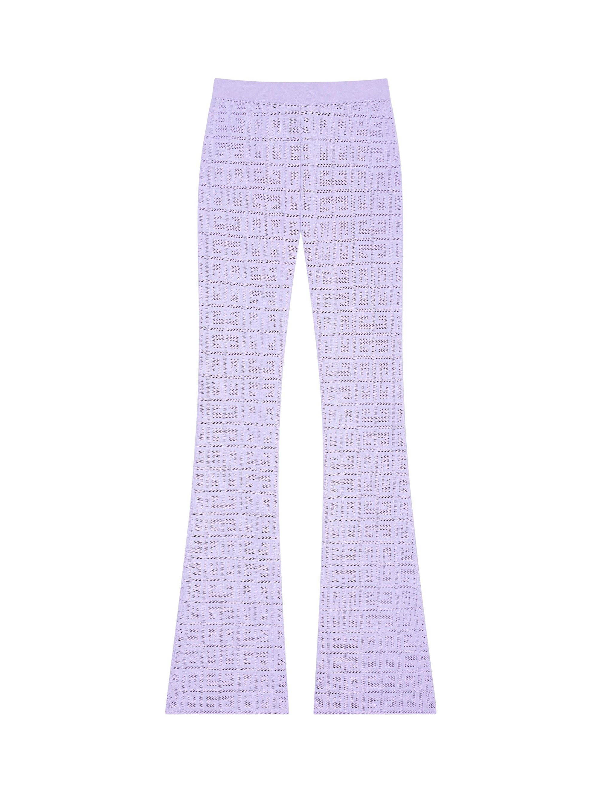 Pantalon évasé en jacquard 4G - Lavender