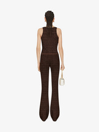 Pantalon évasé en jacquard 4G - Bronze