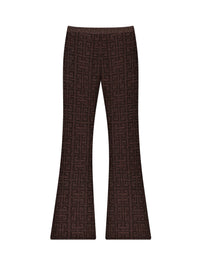 Pantalon évasé en jacquard 4G - Bronze