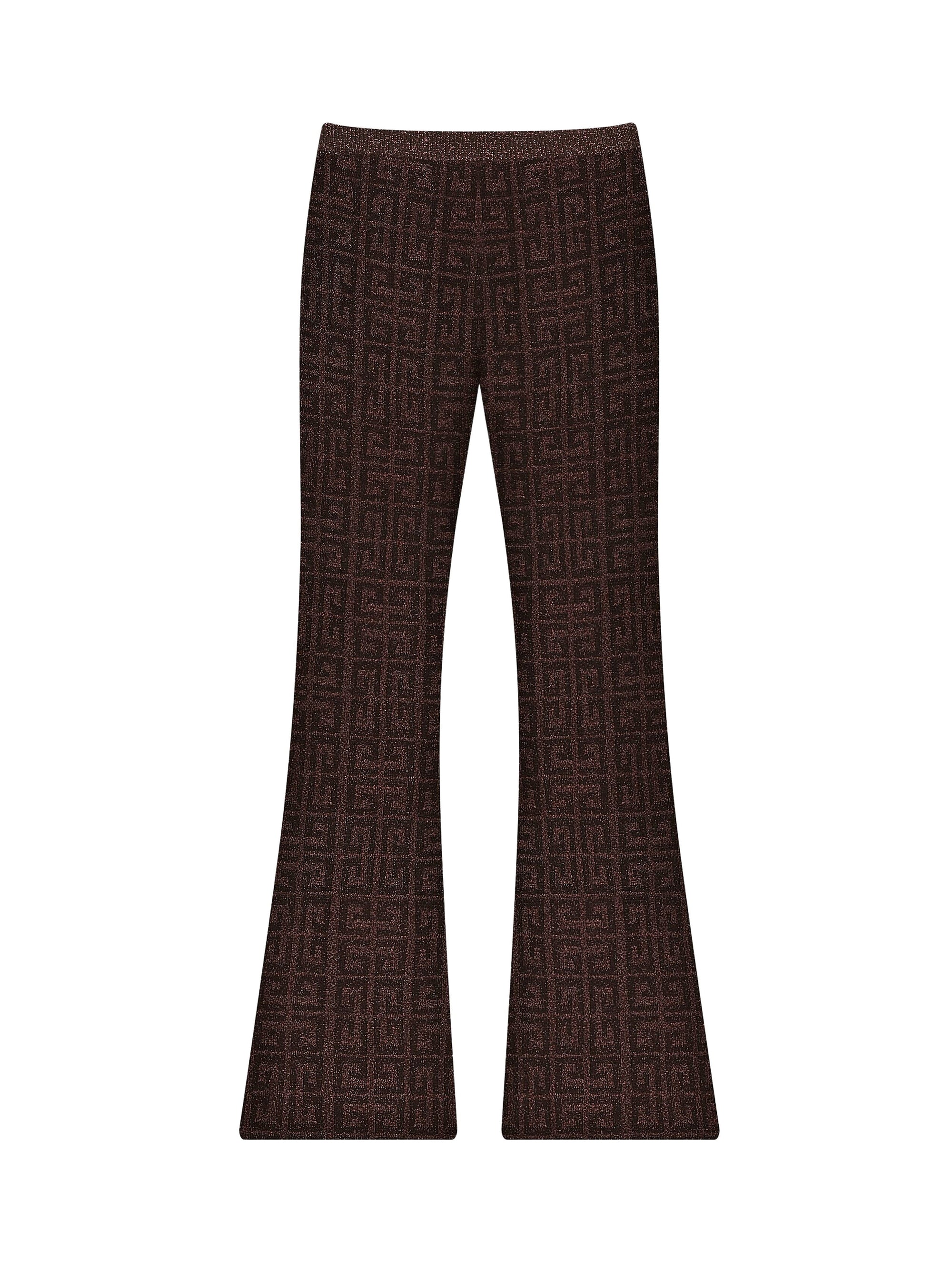 Pantalon évasé en jacquard 4G - Bronze