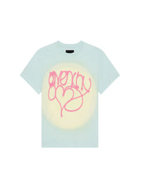 T-shirt tie and dye avec imprimé Love - Aqua Green