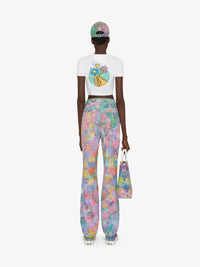 T-shirt cropped imprimé Global Peace - White