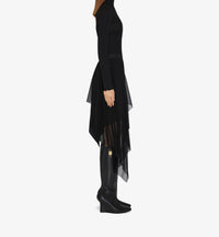 Pull avec décolleté dos en soie - Black