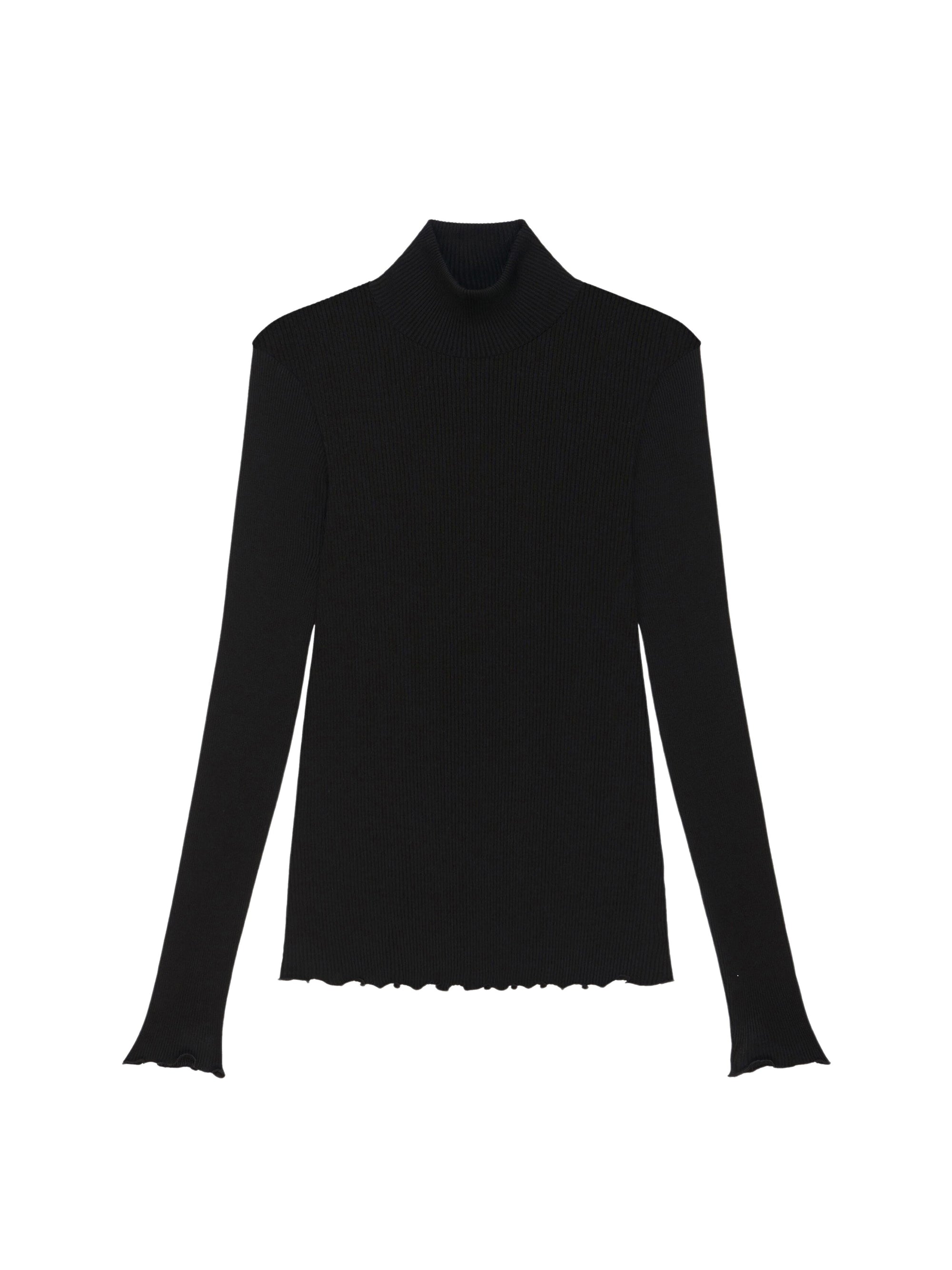 Pull avec décolleté dos en soie - Black