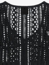 Pull crochet en lin - Black