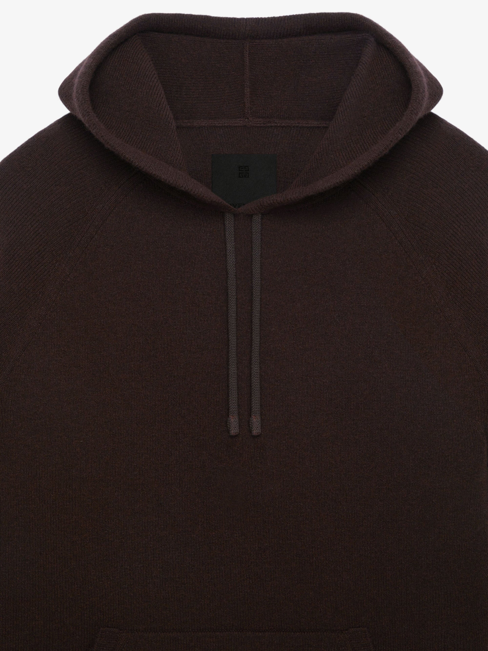Sweatshirt à capuche en cachemire - Marron Fonce