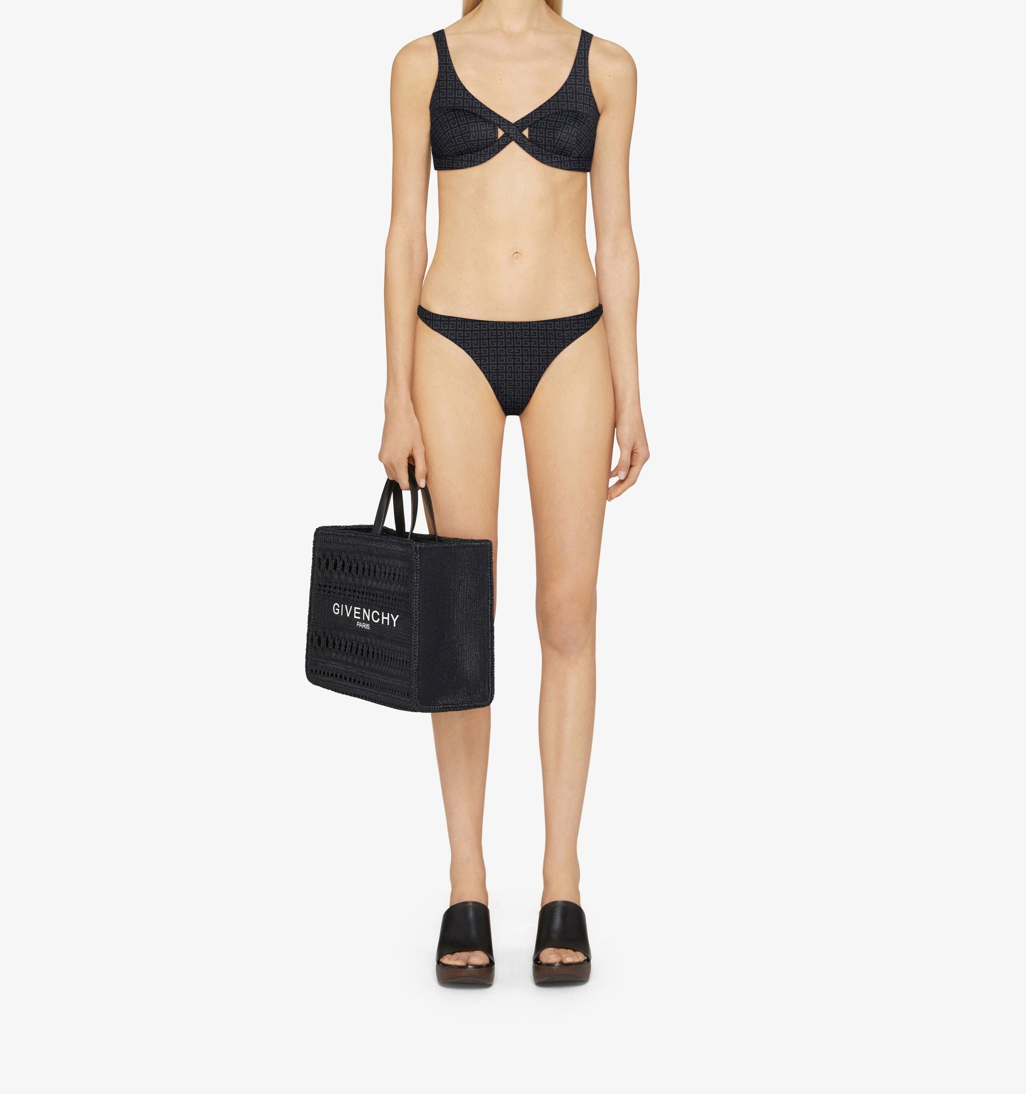 V-Cut Bikini Briefs - Black & Grey
