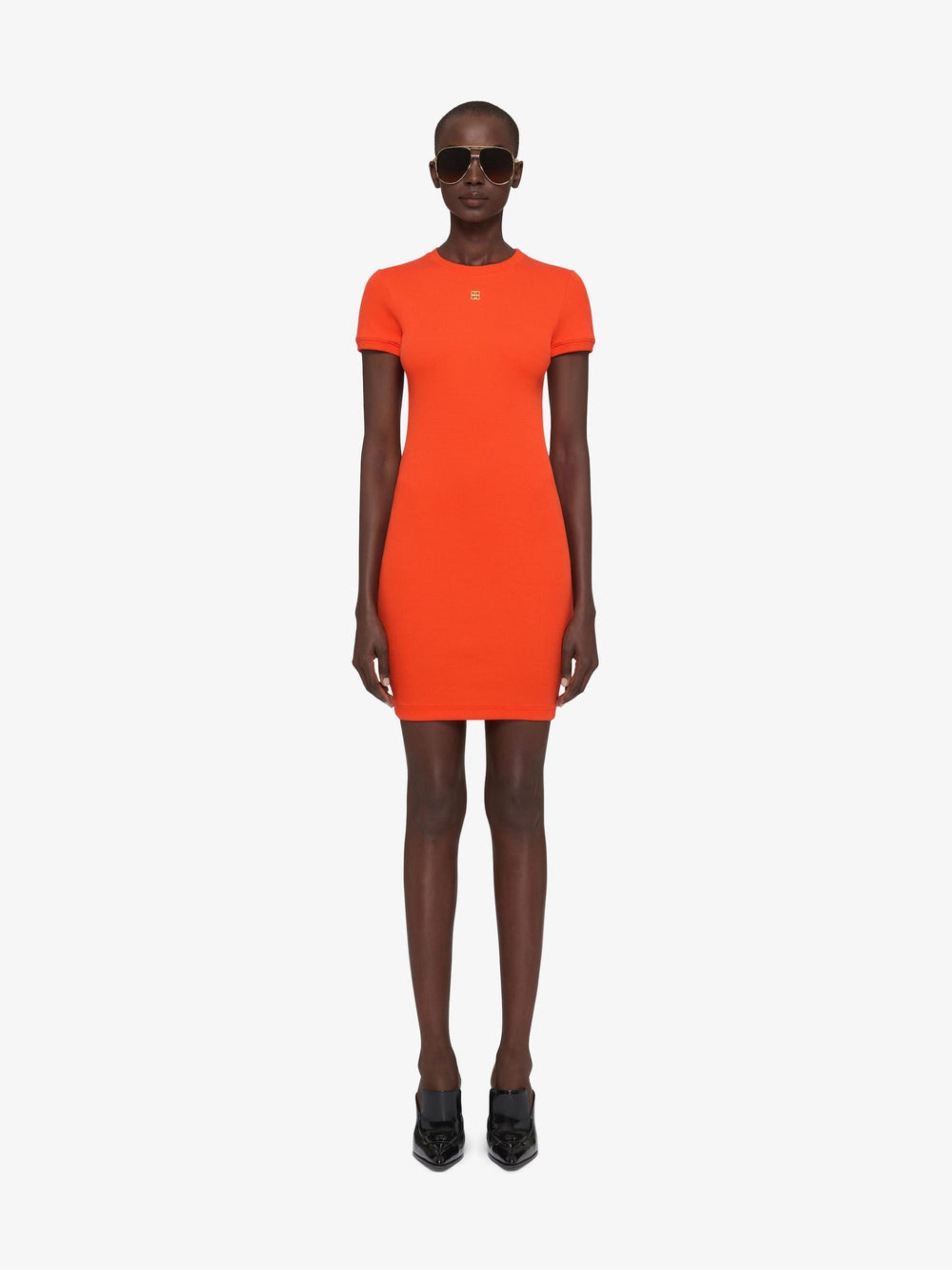 4G SHORT SLEEVES RIB TANK DRESS