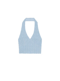 Top sans manches en jacquard - Sky Blue