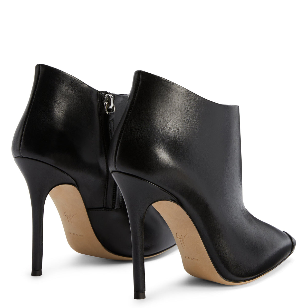 Bottines à talons Lucrezia 105 en cuir - Noir