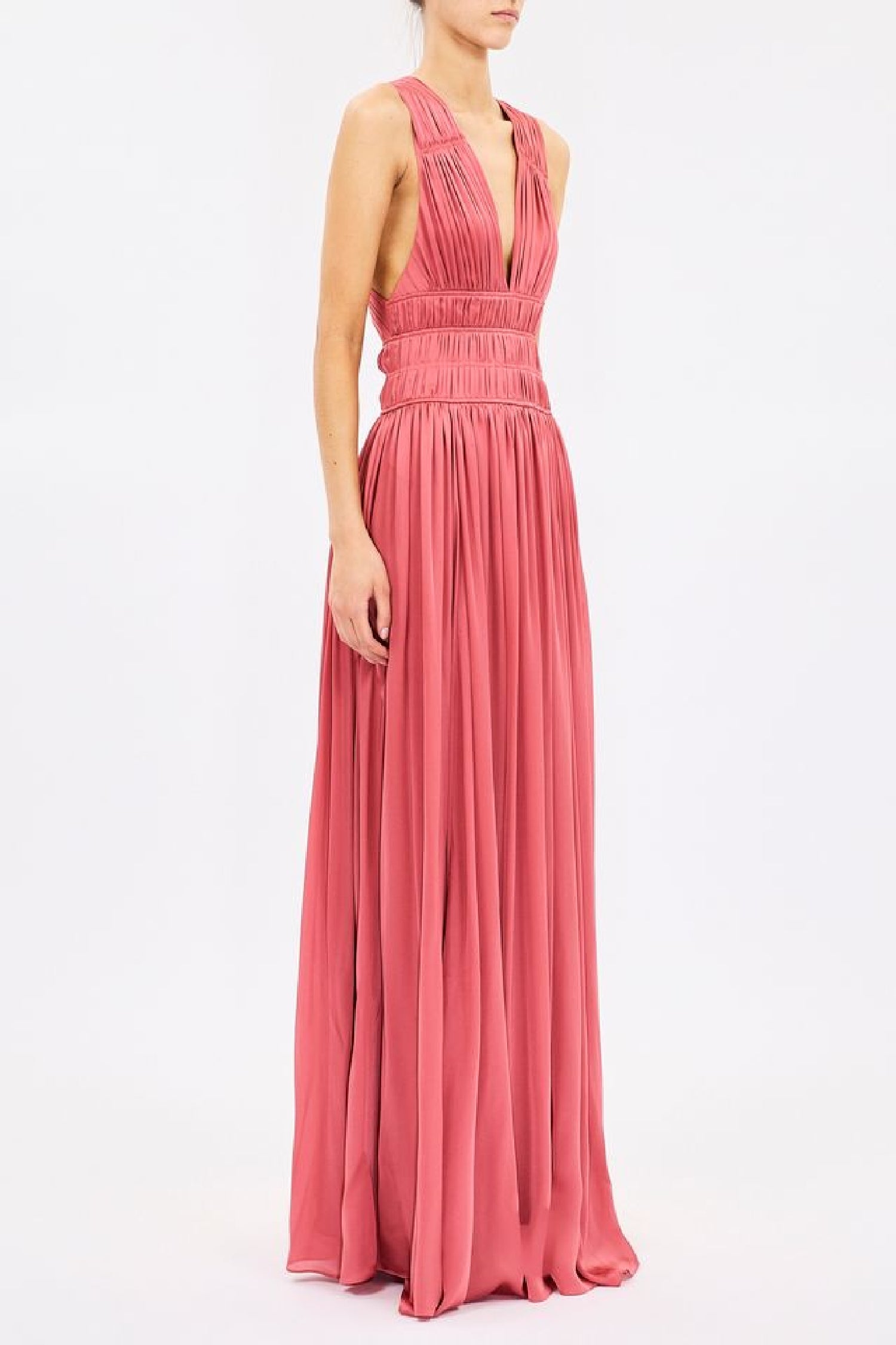 Robe longue Boheme en soie - Rosewood