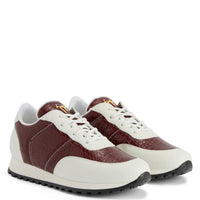 Sneakers basses Jima en cuir - Bordeaux