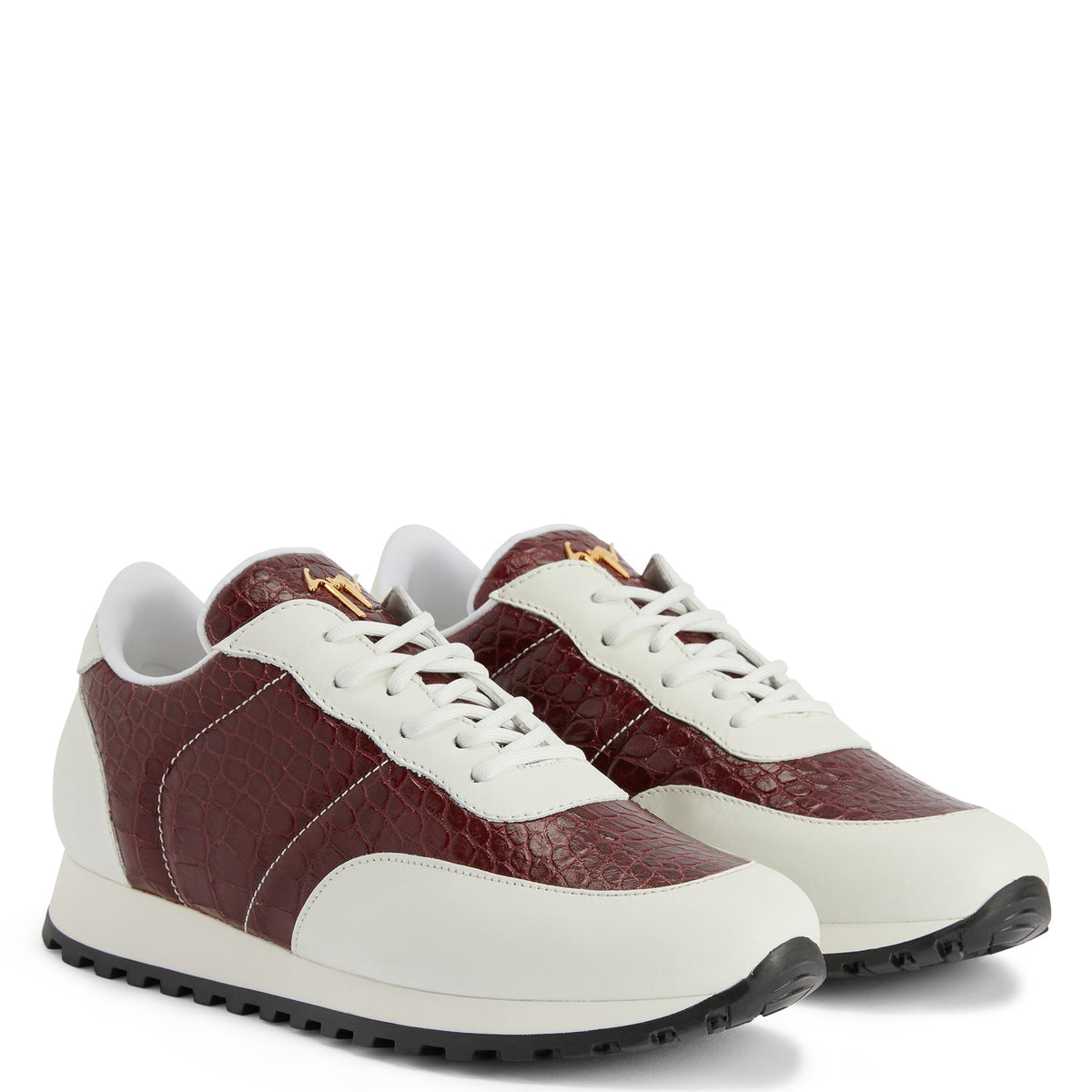 Sneakers basses Jima en cuir - Bordeaux