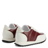 Sneakers basses Jima en cuir - Bordeaux