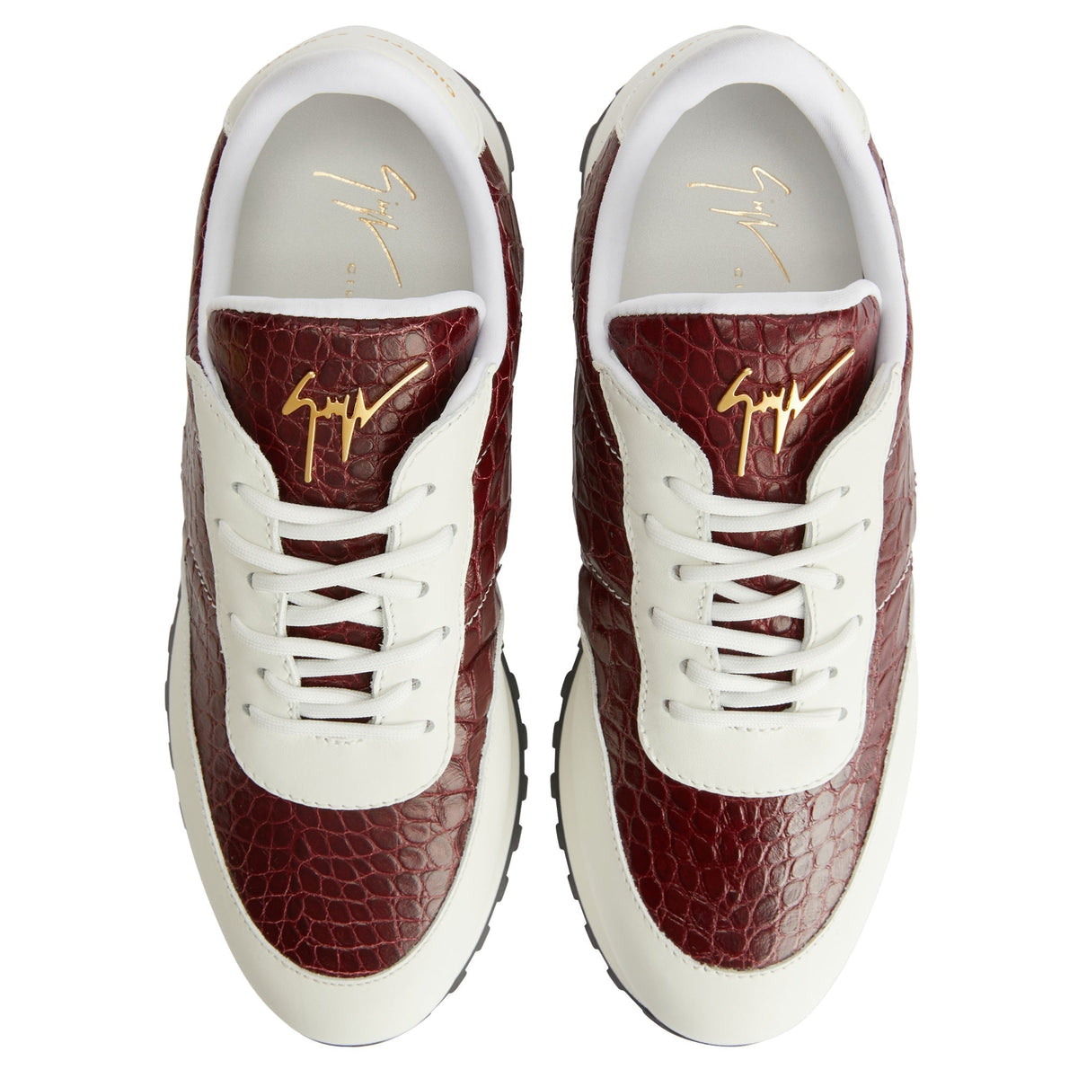 Sneakers basses Jima en cuir - Bordeaux