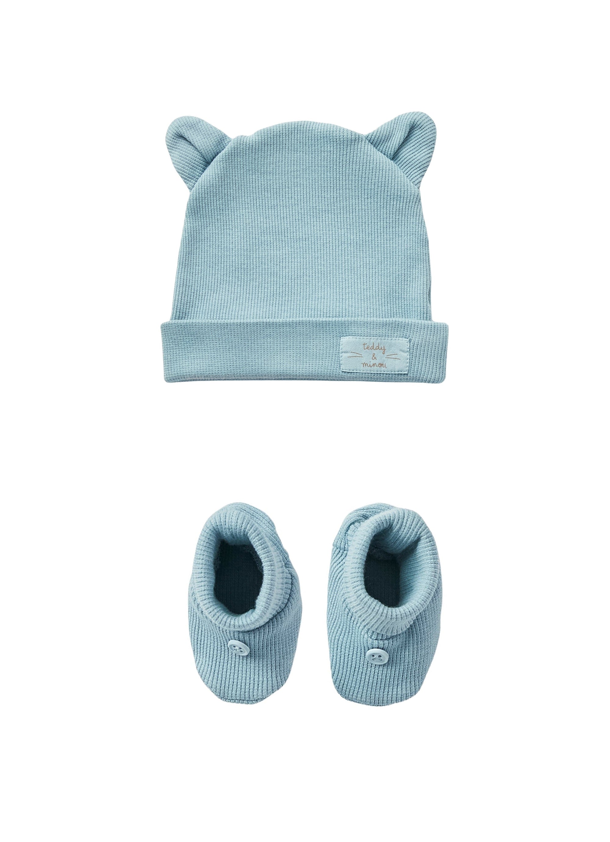Set cappellino e scarpe azzurro