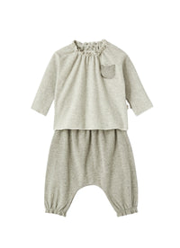 Completo due pezzi in jersey rigato