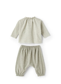Completo due pezzi in jersey rigato