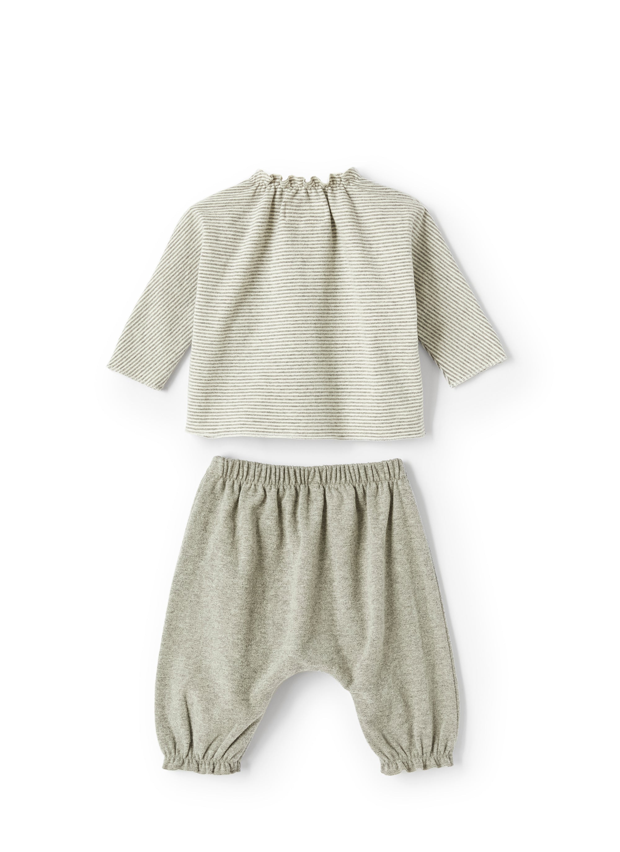 Completo due pezzi in jersey rigato