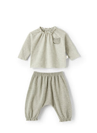 Completo due pezzi in jersey rigato