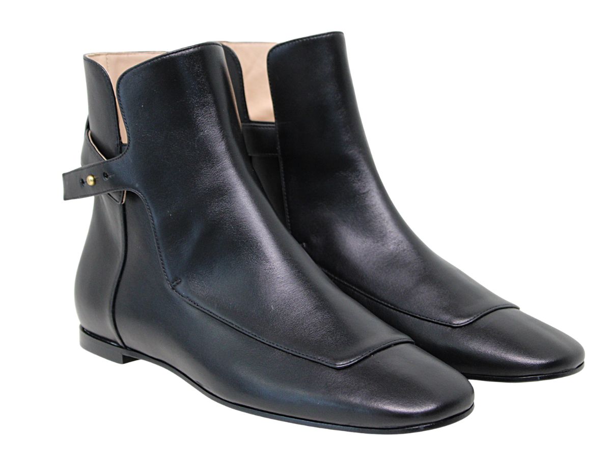 1qty NEW  / Bottines basses Annabelle en cuir - Nero