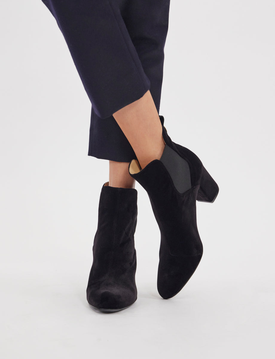 1qty NEW  / Bottines basses Macha 70 en cuir - Nero