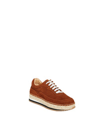 11qty RELIQUAT 75€ 5,9%  / Espadrilles sneakers Tracy en cuir - Tabac