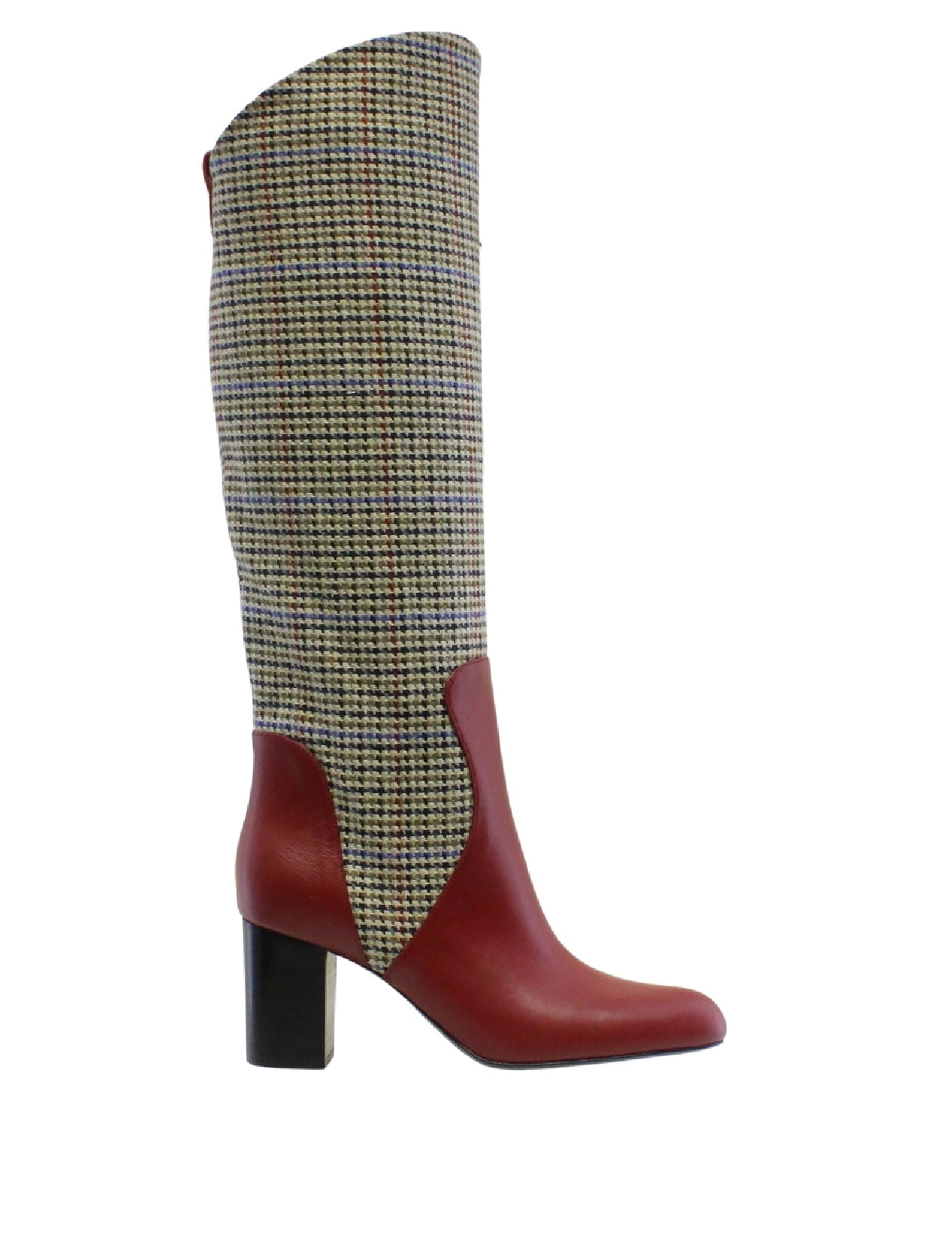2qty NEW  / Bottines hautes Danae 70 en cuir - Cardinale
