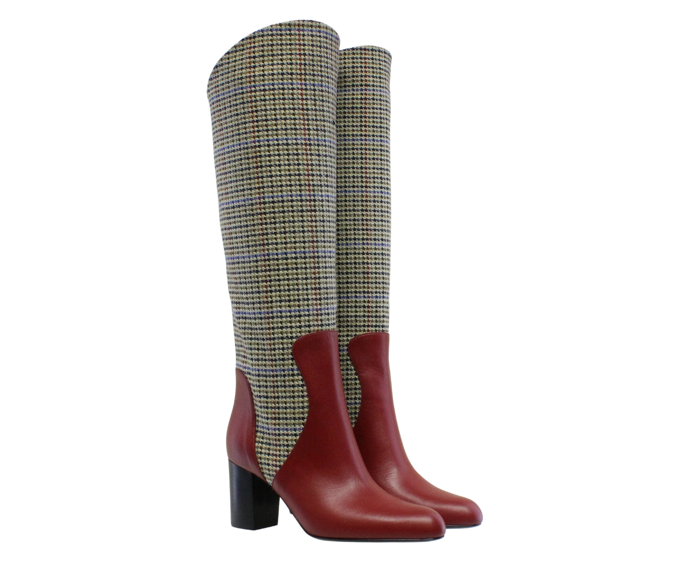 2qty NEW  / Bottines hautes Danae 70 en cuir - Cardinale