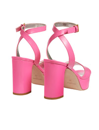10qty NEW  / Sandales Henriette 65 en cuir - Rosa