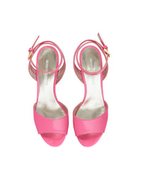 10qty NEW  / Sandales Henriette 65 en cuir - Rosa