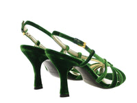 2qty NEW  / Sandales Yseu 85 en cuir - Verde Smeraldo