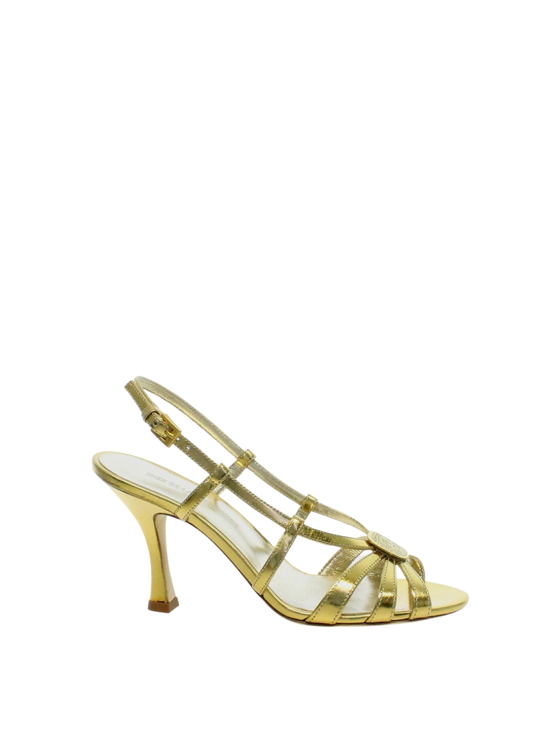 2qty NEW  / Sandales Yseu 85 en cuir - Oro