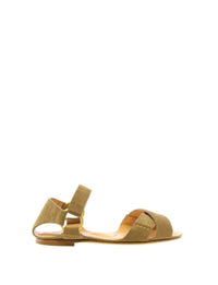 10qty NEW  / Sandales Zélie en cuir - Sabbia