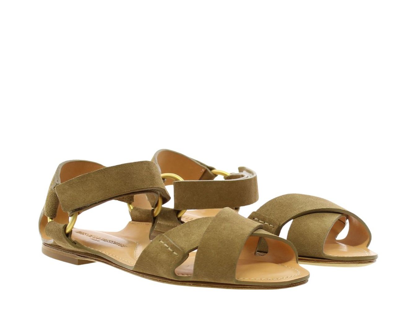 10qty NEW  / Sandales Zélie en cuir - Sabbia