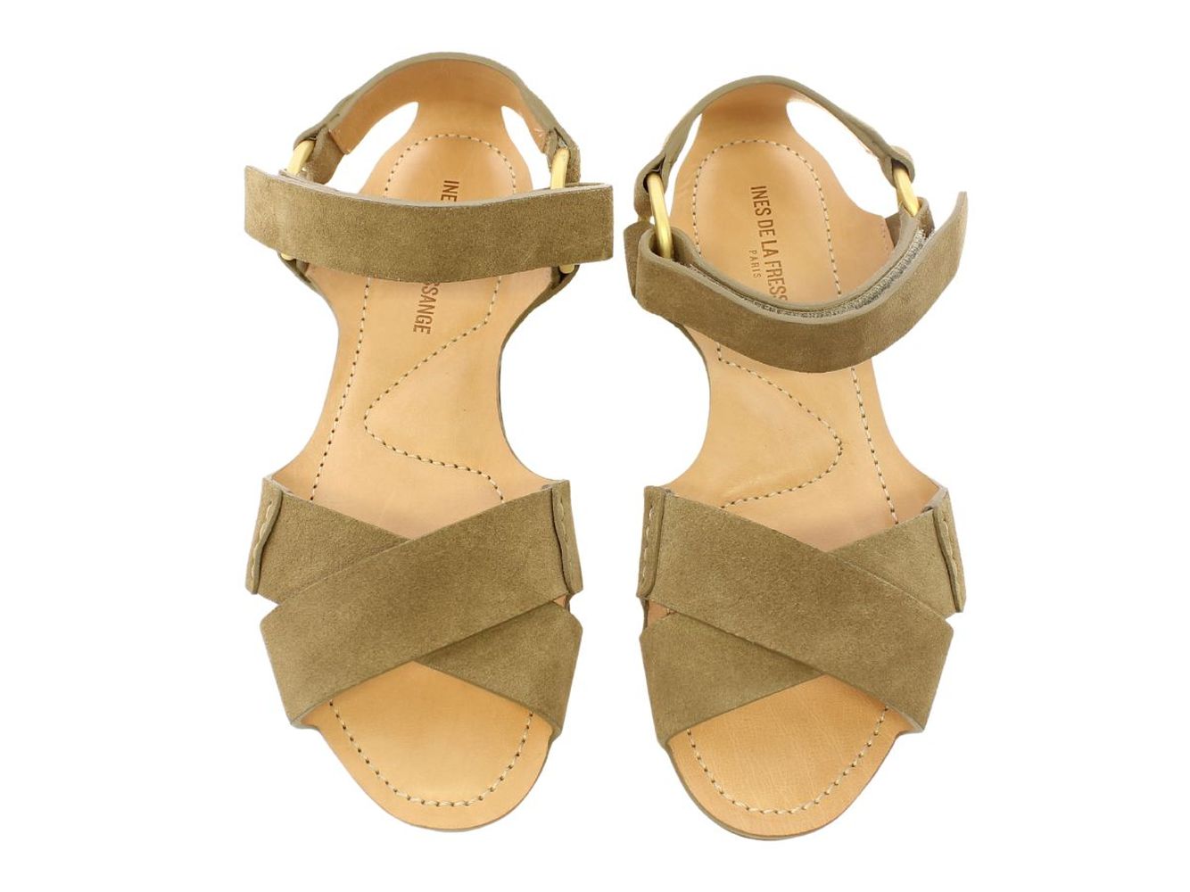 10qty NEW  / Sandales Zélie en cuir - Sabbia