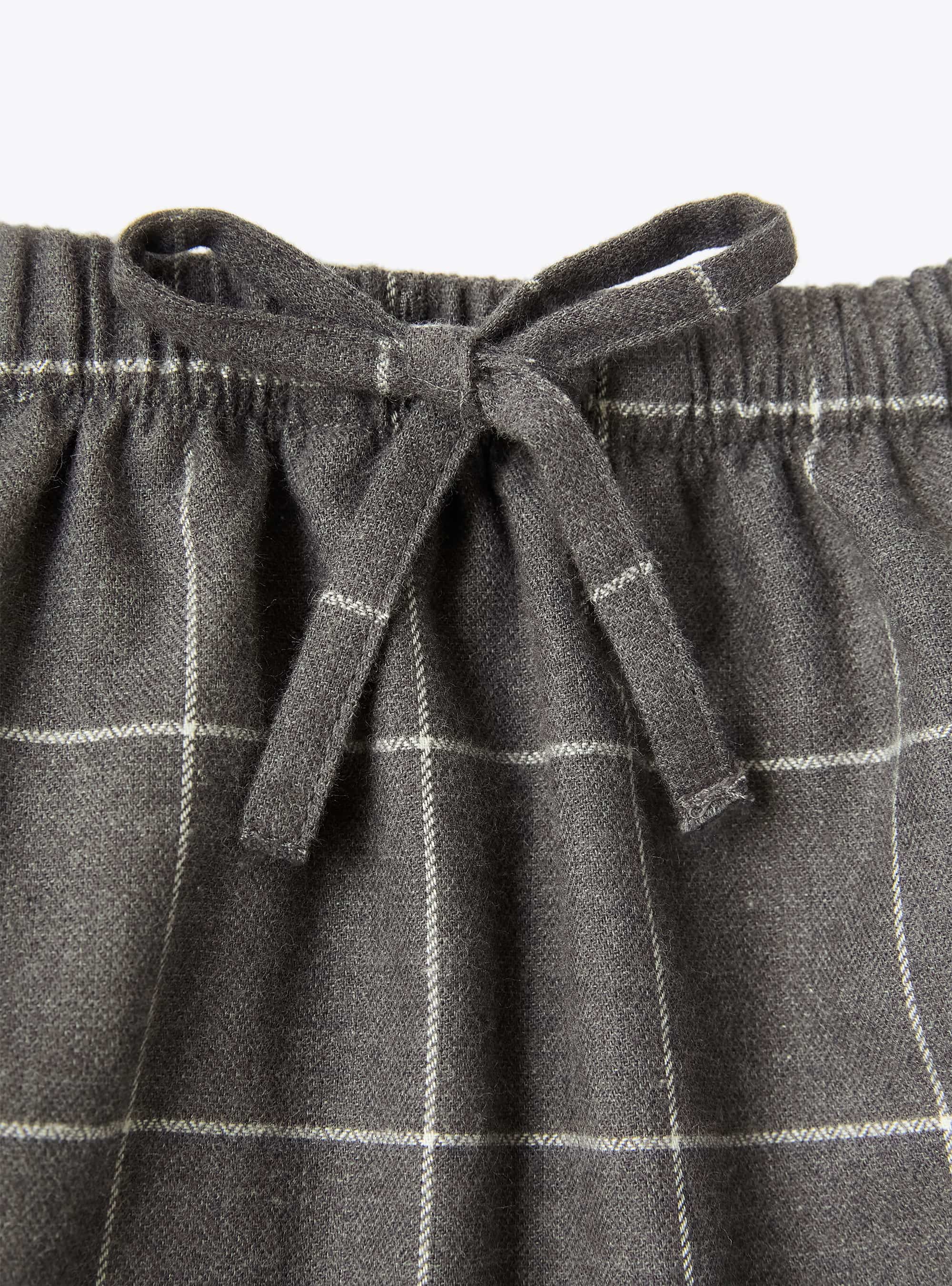 Pantalon à carreaux - Carbone