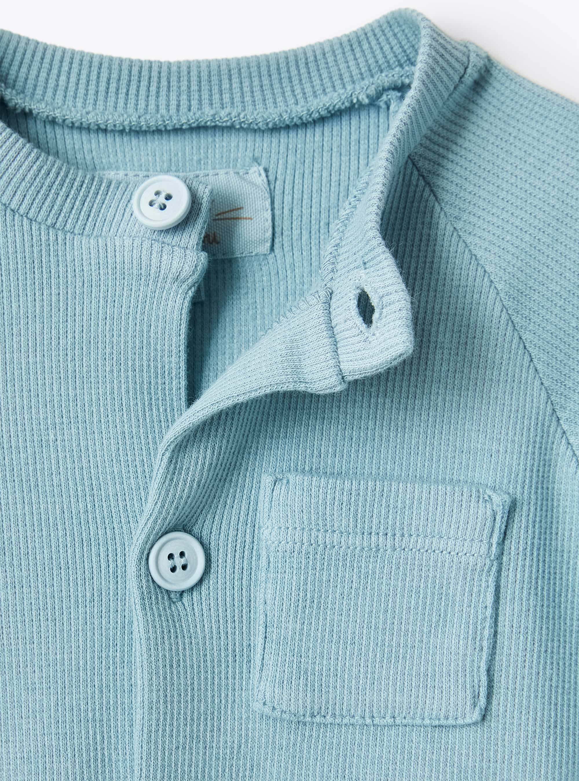 Ribbed pyjamas with pocket - Onda