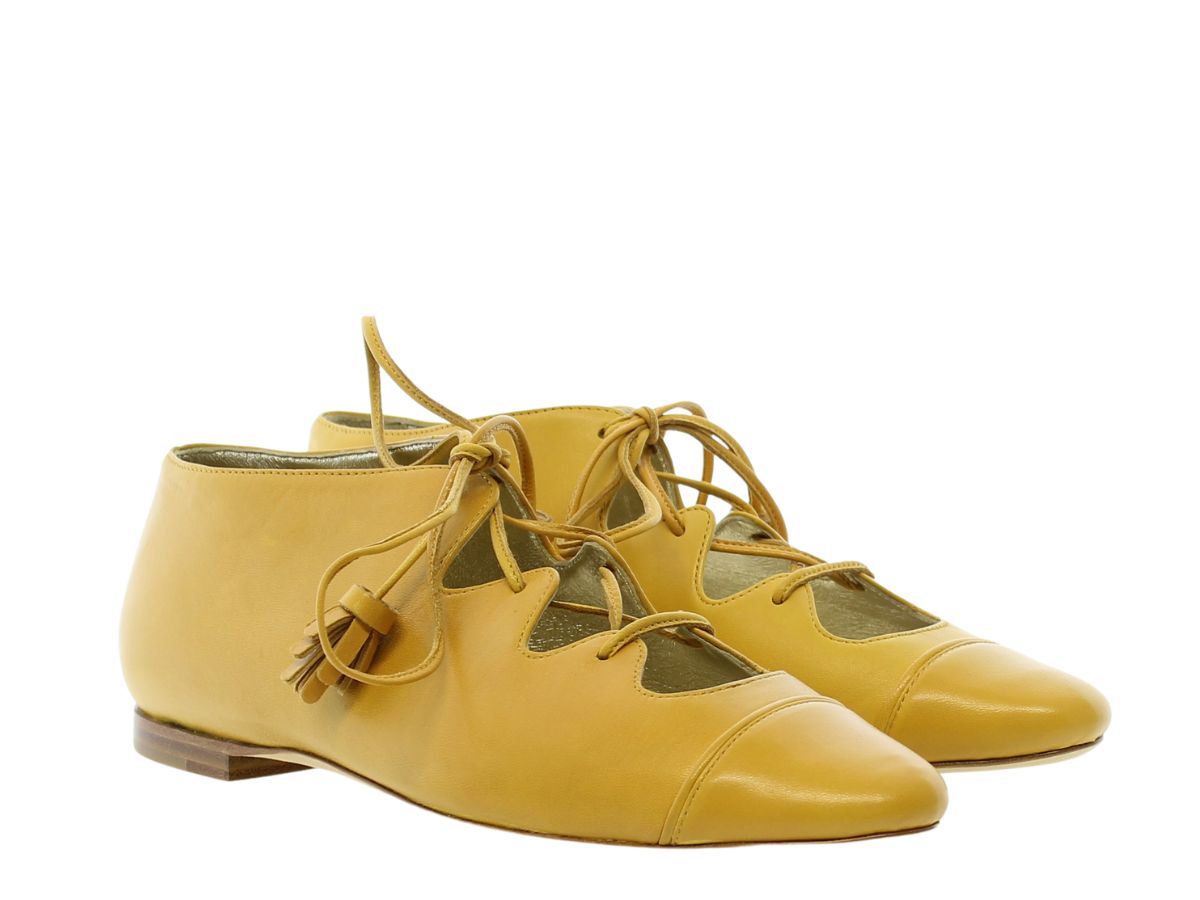 7qty NEW  / Ghillies Mila en cuir - Canarino