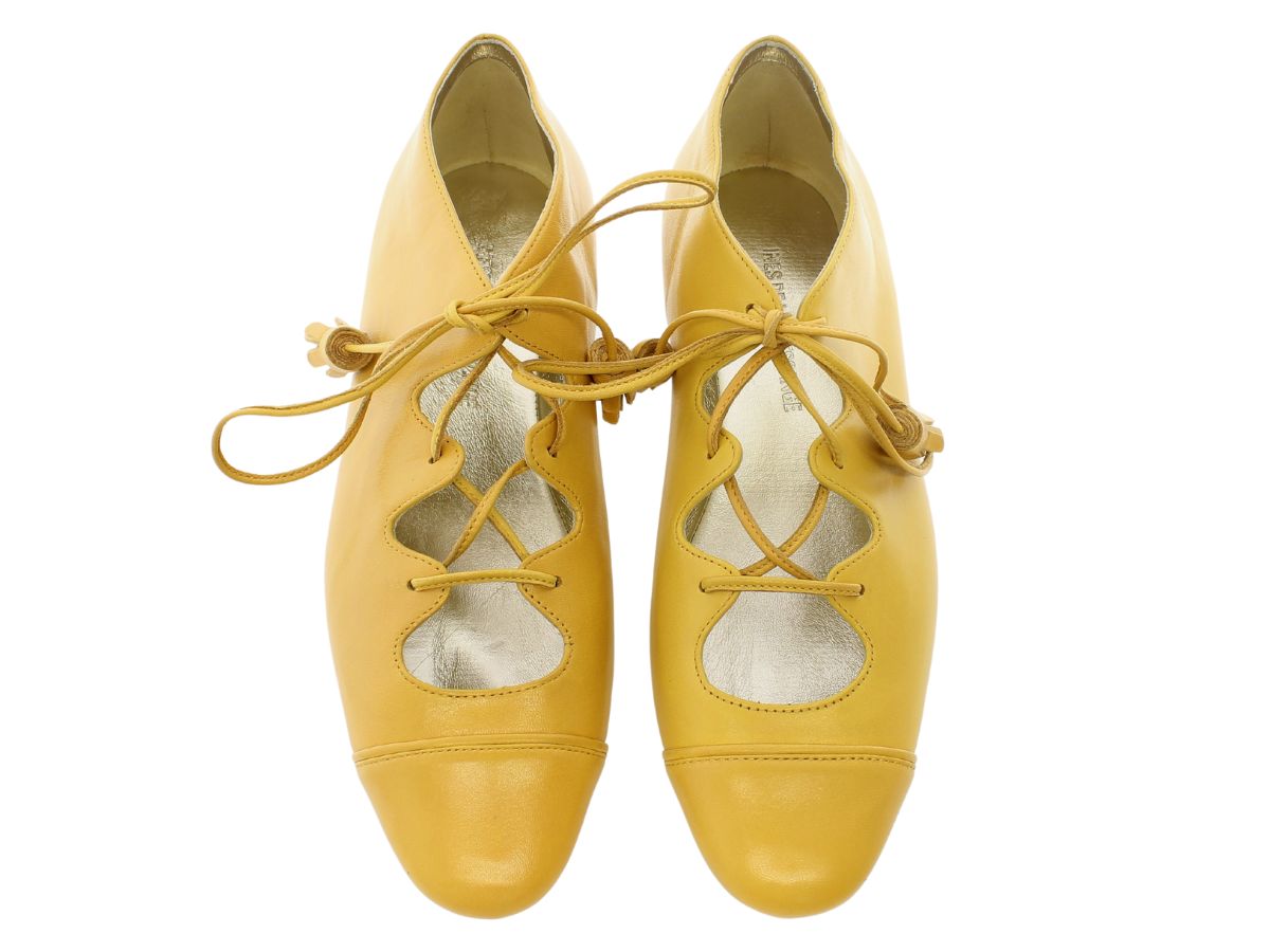 7qty NEW  / Ghillies Mila en cuir - Canarino