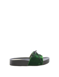 5qty NEW  / Mules Jeanne en cuir - Verde Smeraldo
