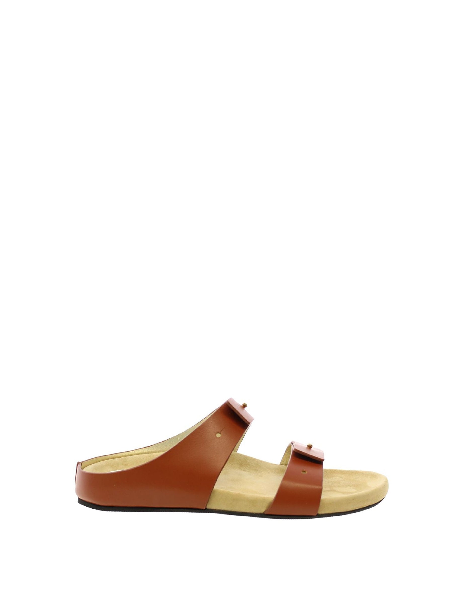 3qty NEW  / Mules Délia en cuir - Cognac