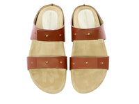 3qty NEW  / Mules Délia en cuir - Cognac