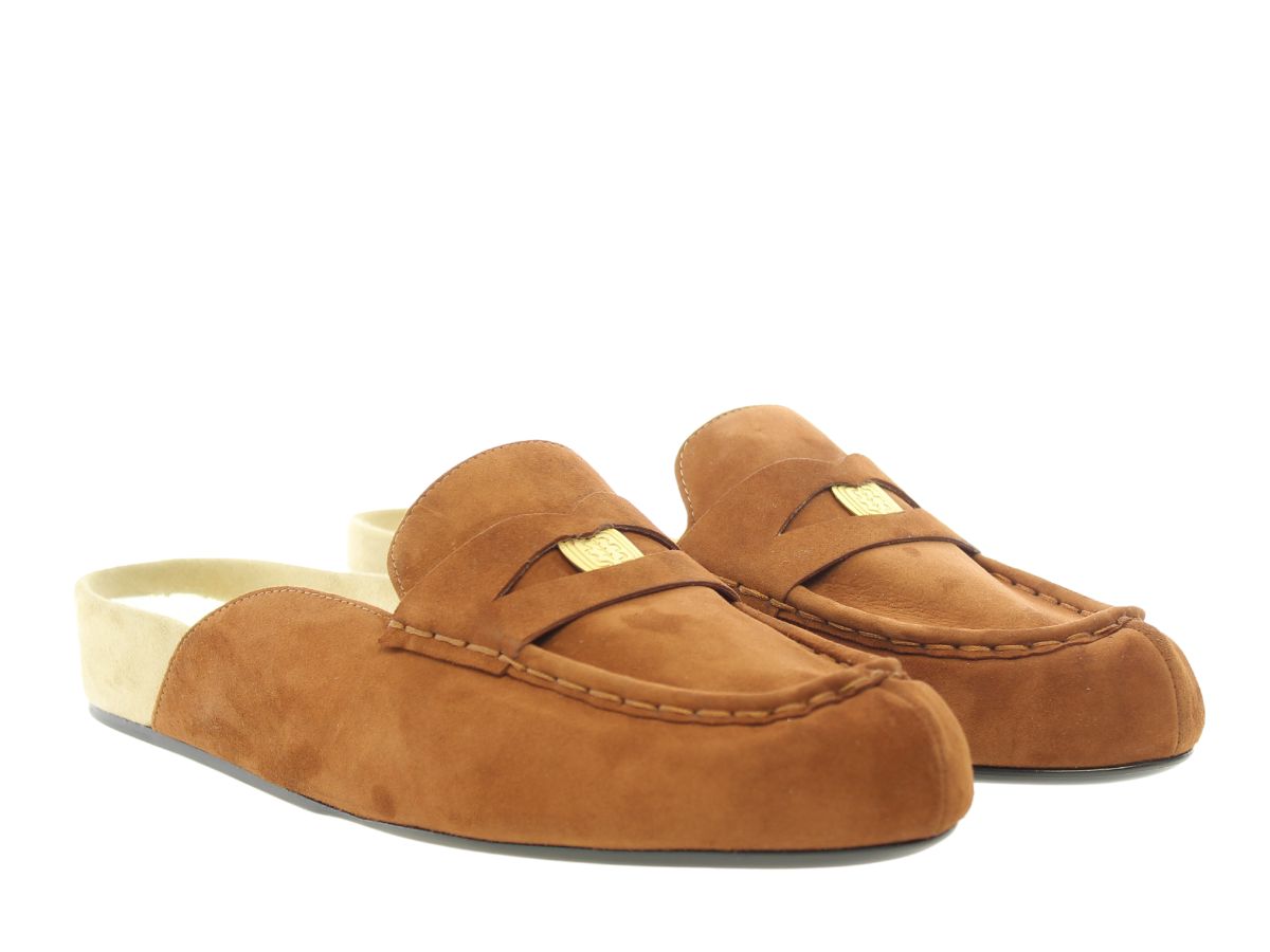 3qty NEW  / Mocassins Flavie en cuir - Cognac